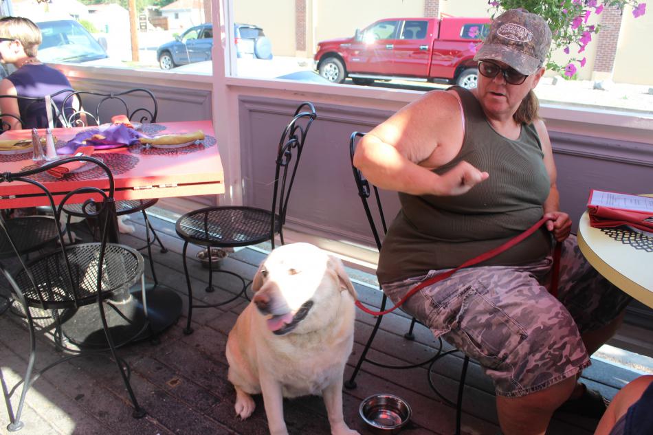 Diva enjoys sitting right next to her mother