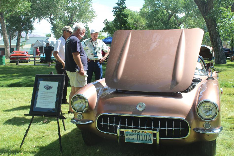 A brown 1956 Corvette