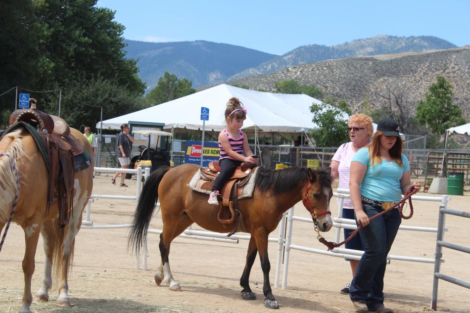 The first pony ride of the day