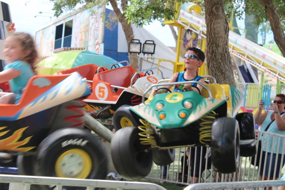 Screams of joy are heard from this fun ride
