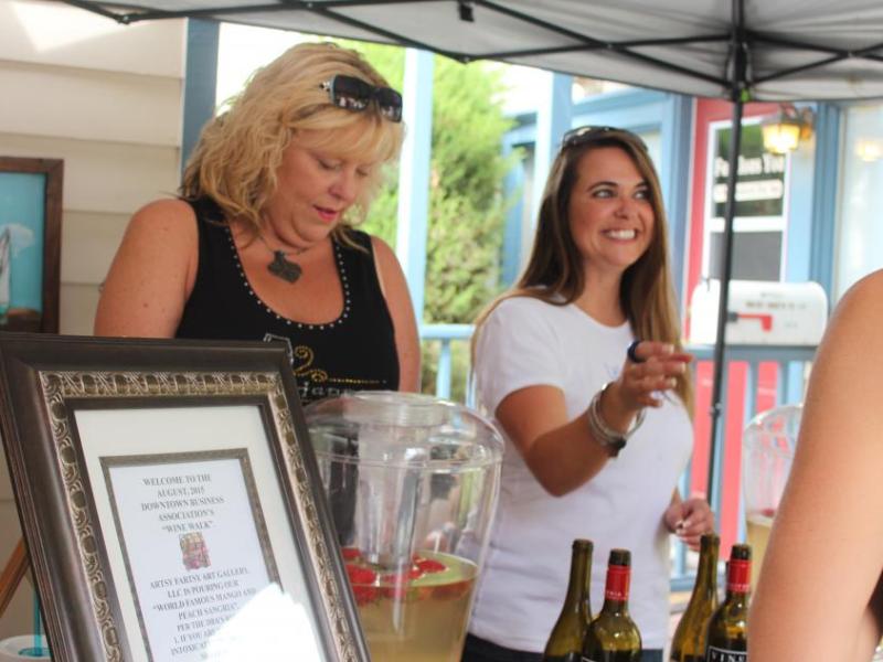 Artsy Fartsy art gallery serves homemade sangria and other wines to guests