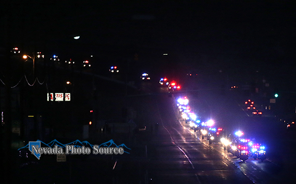 The procession began Saturday in the Stagecoach area along Highway 50 to Carson City. Photo by Cathleen Allison