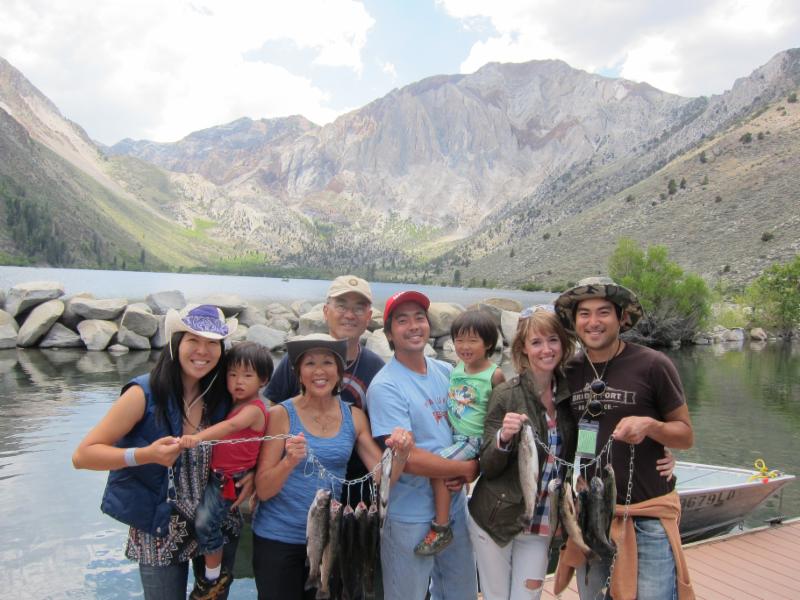 A happy family, who fished at Convict Lake, Calif. Photo courtesy of the Convict Lake Resort