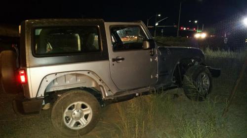 Here's a photo of the Jeep after the rollover at Spooner Junction Photo by Lorne Houle of D & S Tow