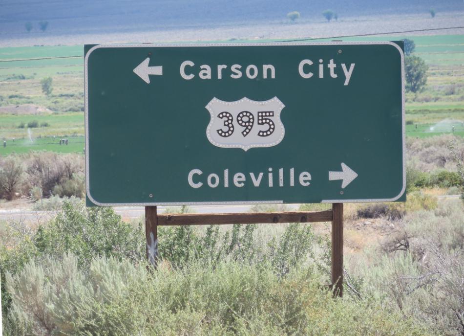 Junction of S.R. 89 and U.S. 395. Photo by Elaine Quilici