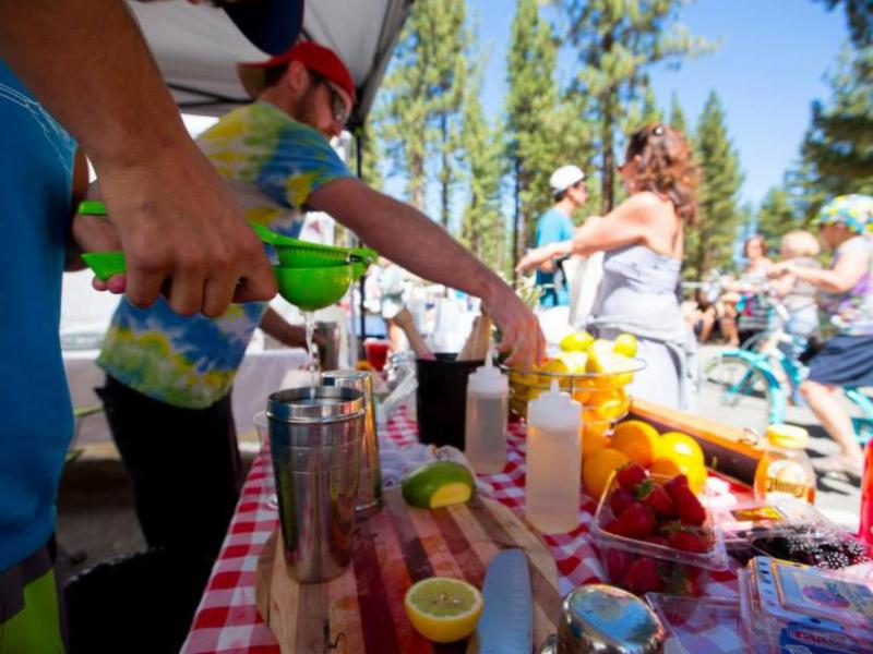 Sample the Sierra is going on today at South Lake Tahoe's Bijou Park followed by fireworks tonight.
