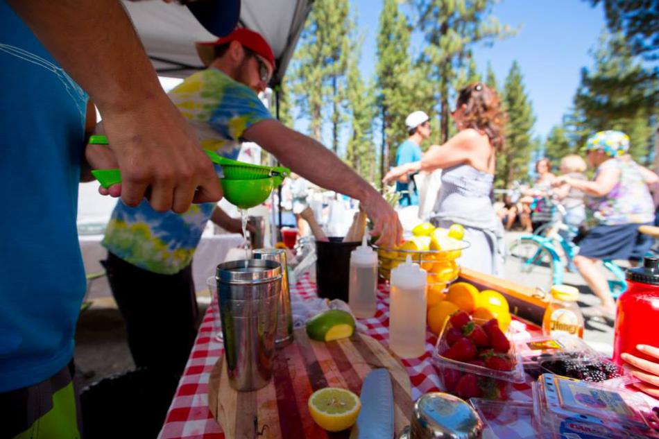 Sample the Sierra is going on today at South Lake Tahoe's Bijou Park followed by fireworks tonight.