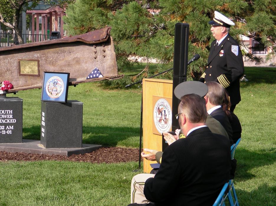 Carson City Asst. Fire Chief Tom Tarulli: Our lives since Sept. 11 should resemble this beam. It may bend but will never break.