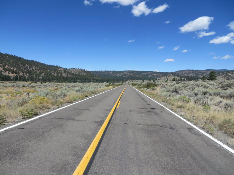 The highway to Frenchman Reservoir, Calif.  Photo by Elaine Quilici