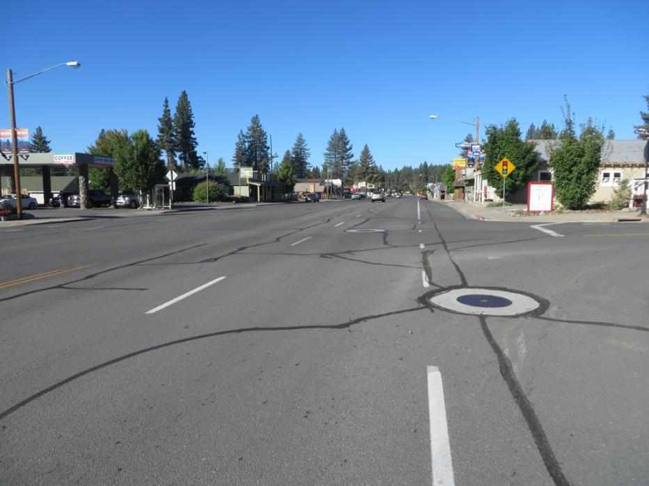 S.R. 70 (main street) in Portola. Photo by Elaine Quilici