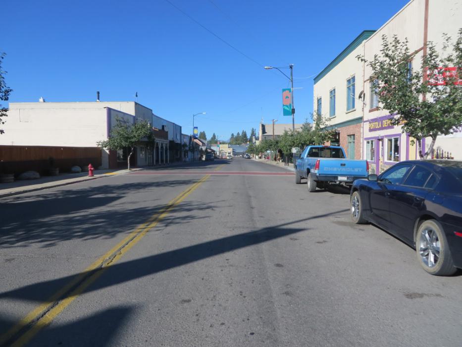 Commercial Street in the older portion of Portola. Photo by Elaine Quilici