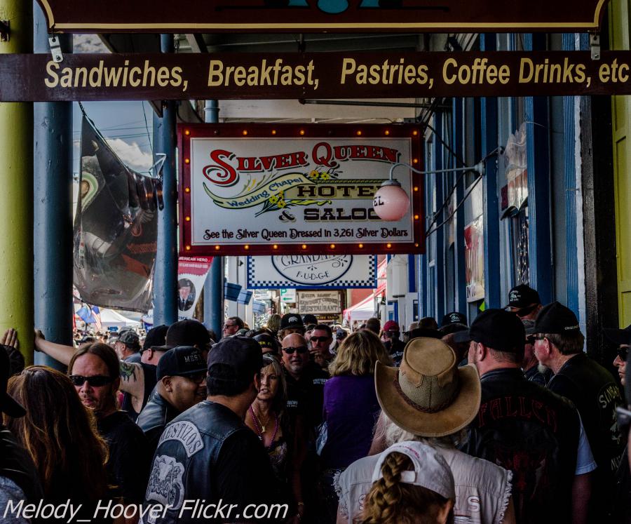 Boardwalk near the Silver Queen, Virginia City.