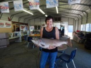 20 pound, 4-ounce Cutthroat Trout at Pyramid Lake. Photo courtesy of Valarie Taylor at Crosby Lodge