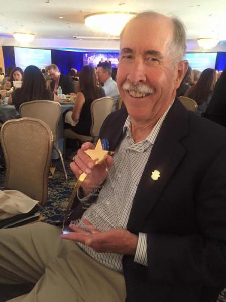 Commander Tom Crawford at the Ceremony in Las Vegas Thursday. Photo by Marie Martensen