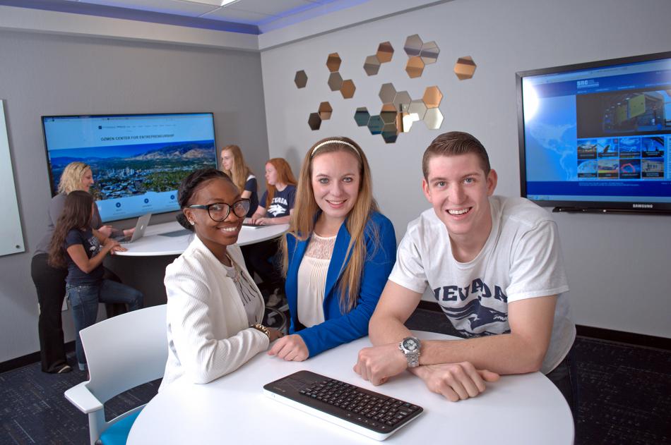 At the Ozmen Center for Entrepreneurship, UNR students from across the university collaborate on business ideas.