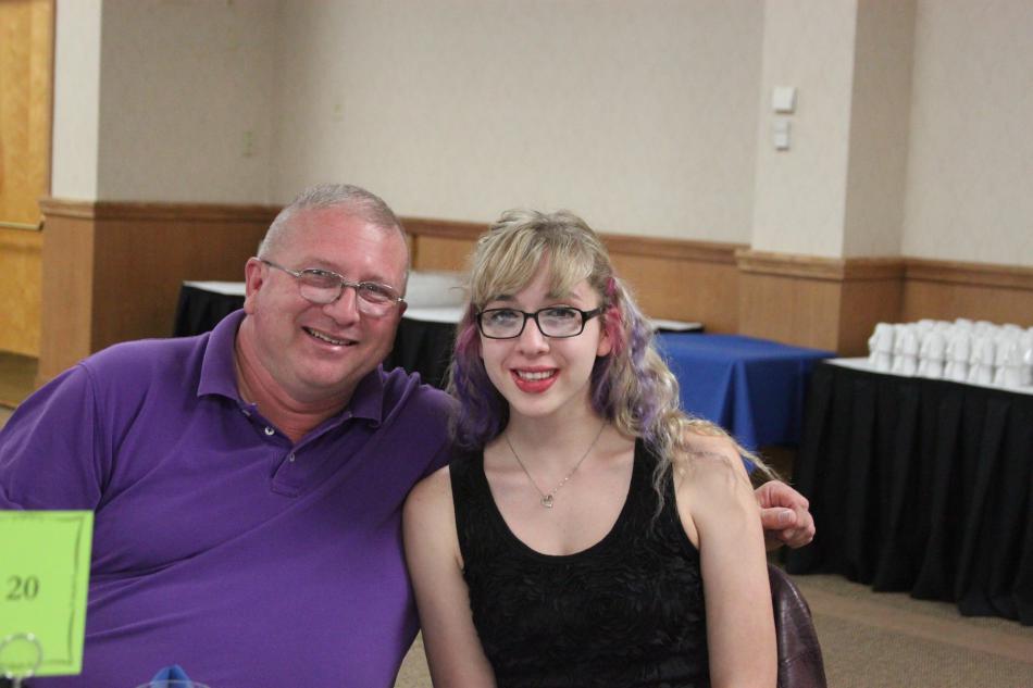 WNC student Emily Eiswert, pictured with her father Dave Eiswert, received the Dr. Walter L. Dillard Memorial Scholarship.