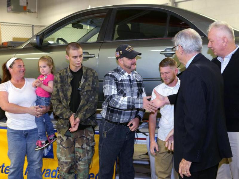 U.S. Army veteran Joseph D. Alton III, center, during the WNC ceremony. Cathleen Allison, Nevada Photo Source