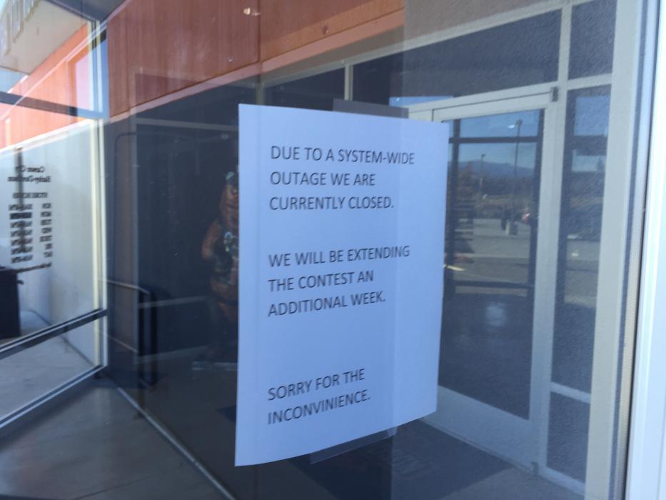 This note was left on the window of the Carson City Harley-Davidson facility.