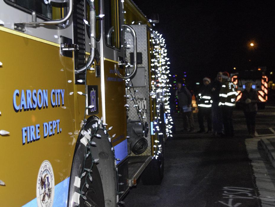 Carson City Fire joins in the fun, decorates a truck and speaks with Carsonites