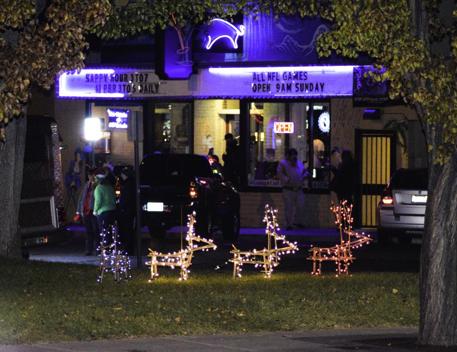 Pub Crawlers enjoy food and drink near The Blue Bull