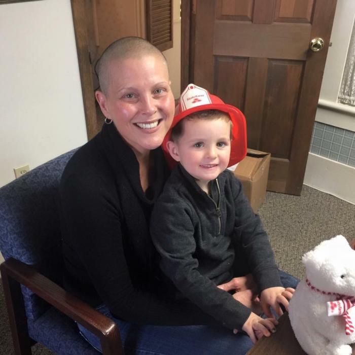 Leslie McGarry, 43, with her 3-year-old son, Cooper.