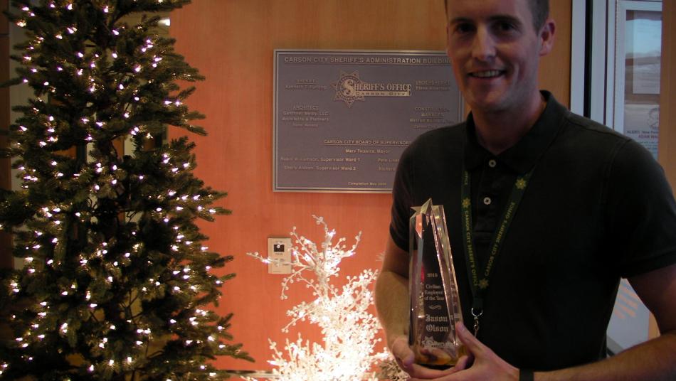 Jason Olson was named Carson City Sheriff's Office Civilian Employee of the Year.