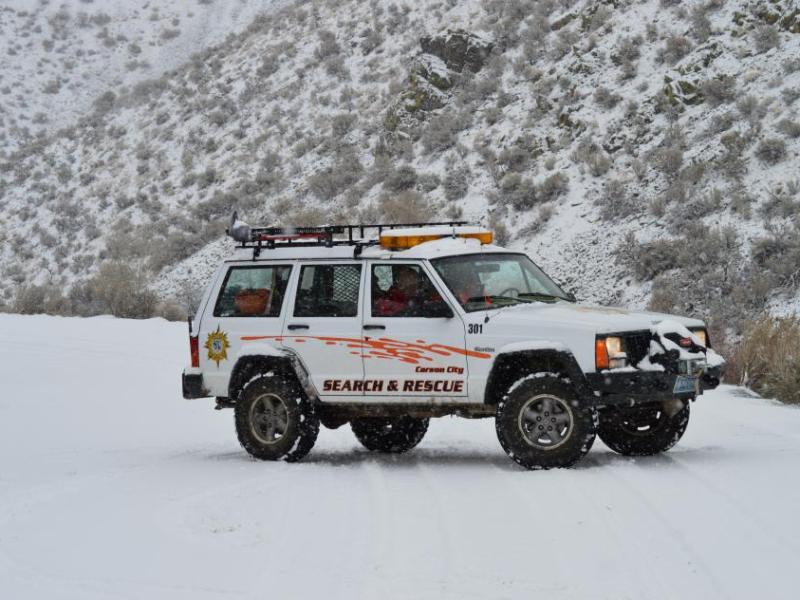 Carson City Sheriff's Office Search and Rescue Jeep on Brunswick Canyon Road in east Carson City.