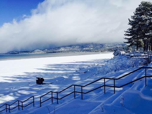 Lakeview Commons, South Lake Tahoe Lake ice is most fragile along the shore.