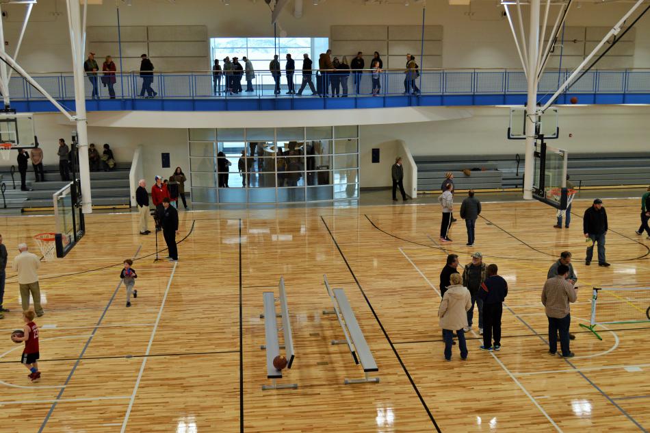 View of the front Mezzanine from the second story walking track