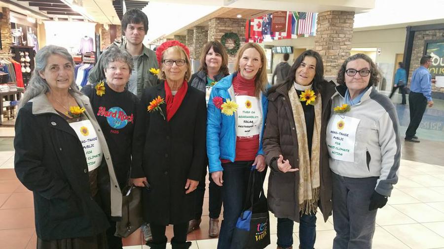 The airport's international flags reminded us of our global responsibility in tackling global warming and climate change.
