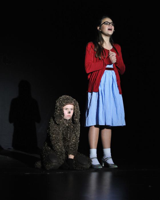 Photo courtesy Shani Nichols. Hannah Walker (right) as Dorothy and Tegan McNabb as Toto.