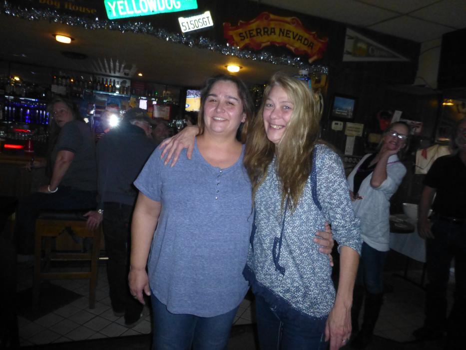 This year's winning triathlete team are Maggie Jensen and Patty Waller.