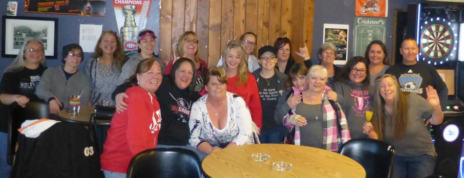 The competitors at MJ's Sports Bar in Carson City.