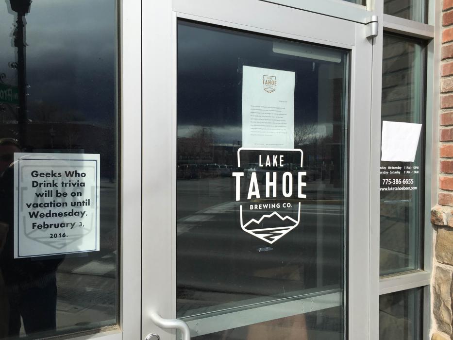 Lake Tahoe Brewing Company's Carson City location is closed.