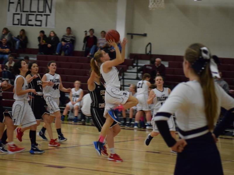 Sophomore Aleyna Gilson shoots a basket