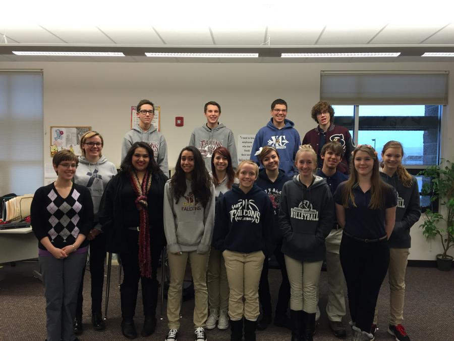 Heather Kois and her Creative Writing Class at Sierra Lutheran High School
