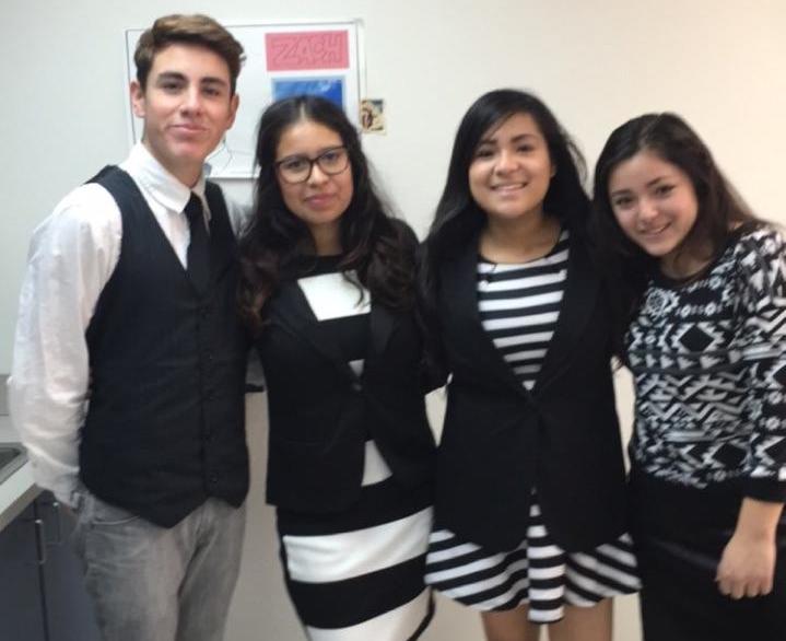 CHS students Adam Lackey, Scarlett Baeza, Diana Alonso and Kate Torres.