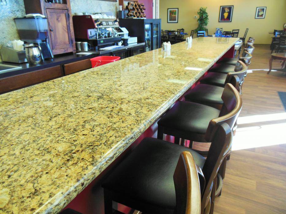 The breakfast bar at Bleu Cafe.