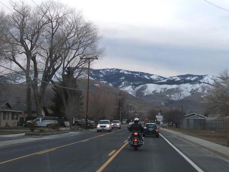 Carson City Sheriff's Motor Deputy Trotter on patrol. Photo courtesy of Carson City Sheriff's Office