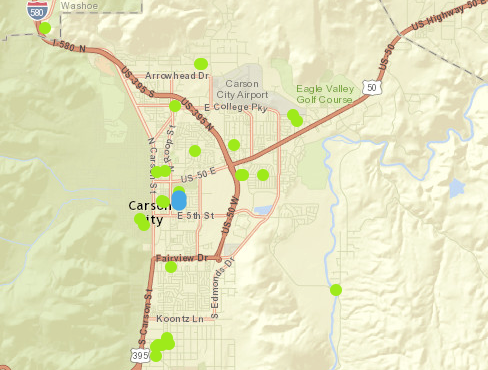 Power outage area as of 10:05am.