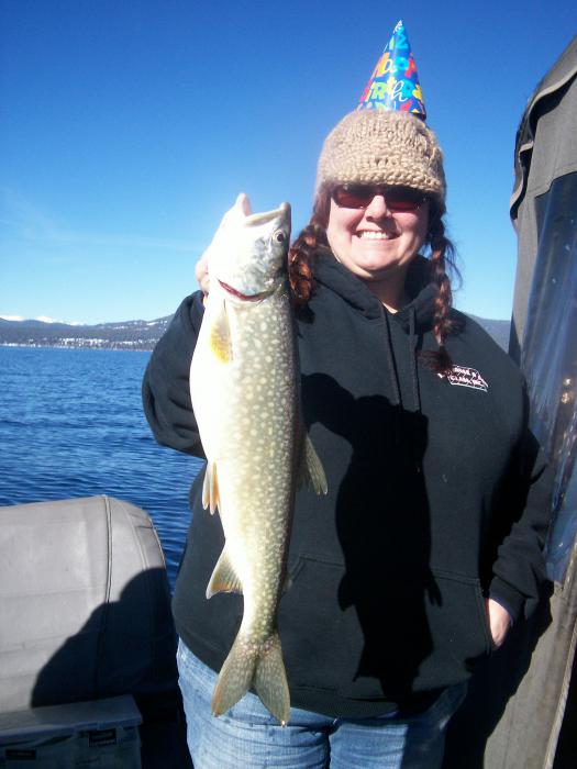 Renee Heinichen Busey with her catch of the day.