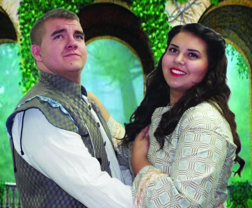 Wesley Sonnemaker and Melanie Proctor in CHS production of 'Kiss Me Kate' by Cole Porter.