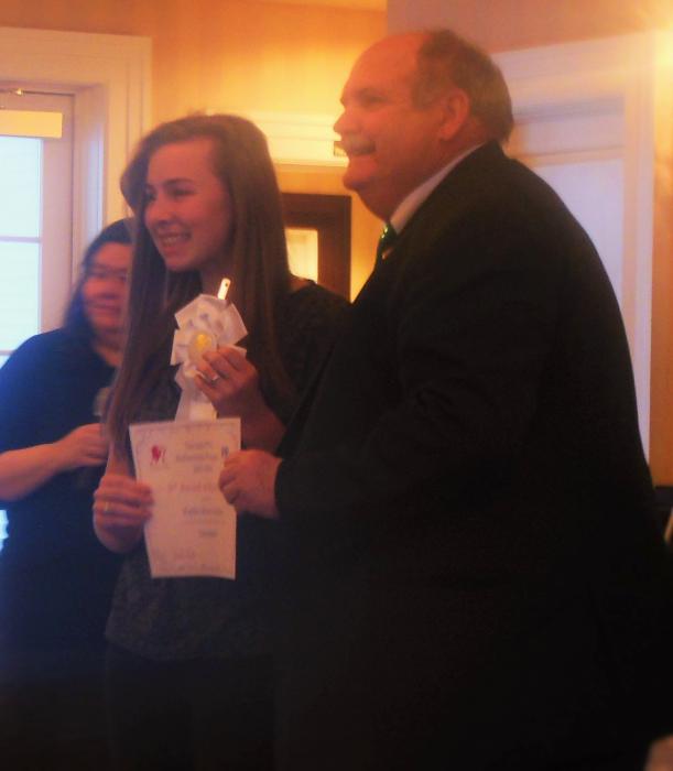 CHS Junior Kaylee Rose Gordon receives third place for her literature entry.
