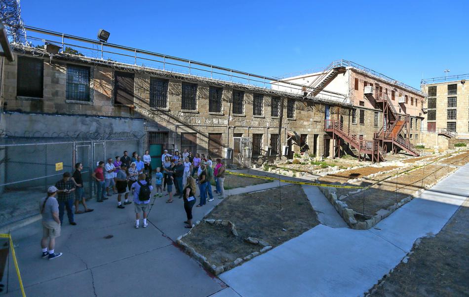 Visitors tour the historic Nevada State Prison in Carson City, Nev., on Tuesday, July 28, 2015. Photo by Cathleen Allison
