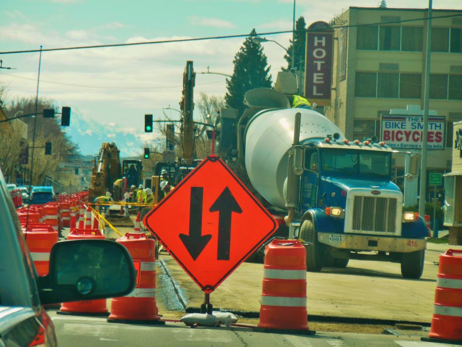 Photo by Lisa Fisher. Construction on downtown Carson Street facing south.