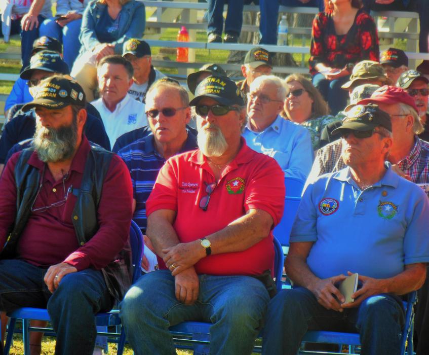 VVA Chapter 388 members attend Saturday's Vietnam War Remembrance ceremony at Mills Park.