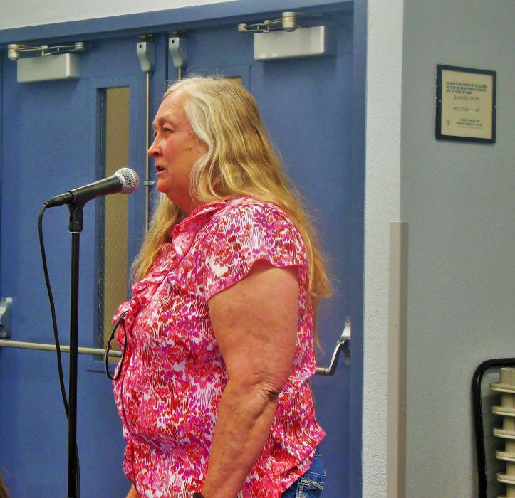 RCIL Director Dee Dee Foremaster makes public comment to the Nevada SILC Thursday at the Community Center.