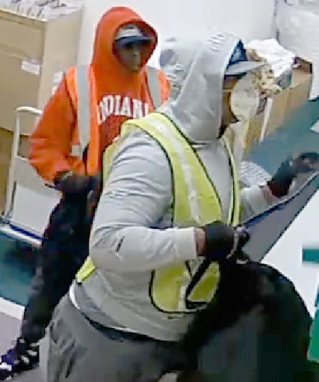 Surveillance from Monday's burglary at the BofA building in Carson City.