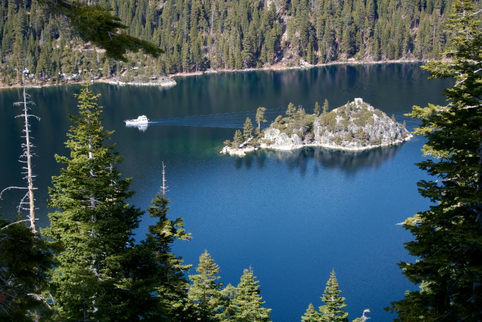Fannette Island in Emerald Bay at Lake Tahoe.
