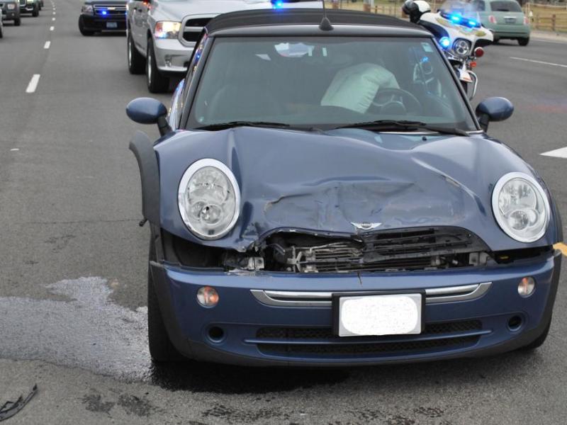 A recent crash with airbag deployment. Photo courtesy of Carson City Sheriff's Office